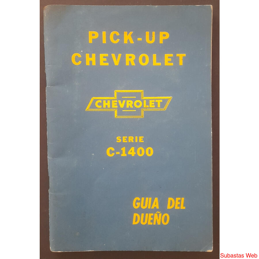 PICK-UP CHEVROLET C - 1400 GUÍA DEL DUEÑO. MANUAL COMPLETO!!