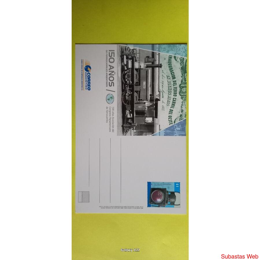 Entero Postal Ferrocarril del Oeste