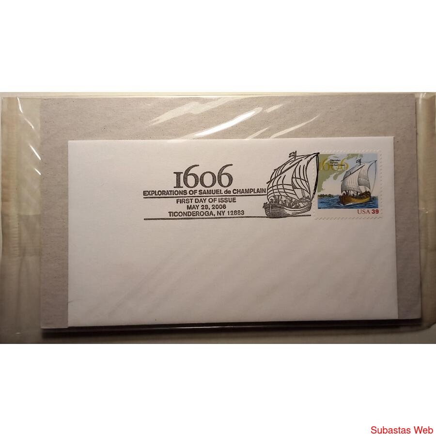 Sobre USA FDC 1606 Explowations of Samuel de Champlain