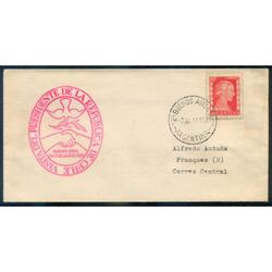 ARGENTINA 1953 HERMOSO SOBRE VISITA DEL PRESIDENTE DE CHILE