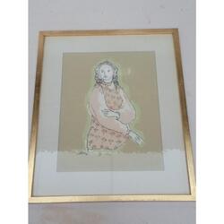 Cuadro Raúl Soldi 1990 mujer