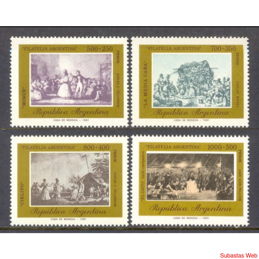 ARGENTINA GJ1983/1986 DANZAS TRADICIONALES SERIE MINT U$3.10