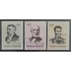 ARGENTINA GJ1987 / 1989 *PRÓCERES ARGENTINOS*. SERIE MINT