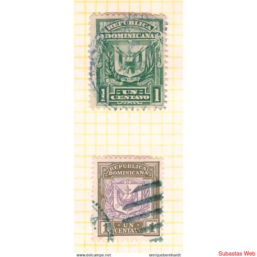 DOMINICAN REPUBLIC // LOTE DE 2 SELLOS (1885 - 1901)