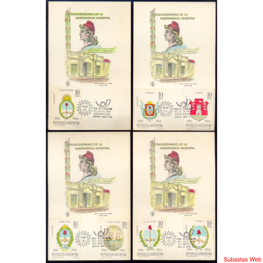 ARGENTINA SERIE ESCUDOS EN 12 TARJETAS PDE. U$ 29.00. LUJO!!