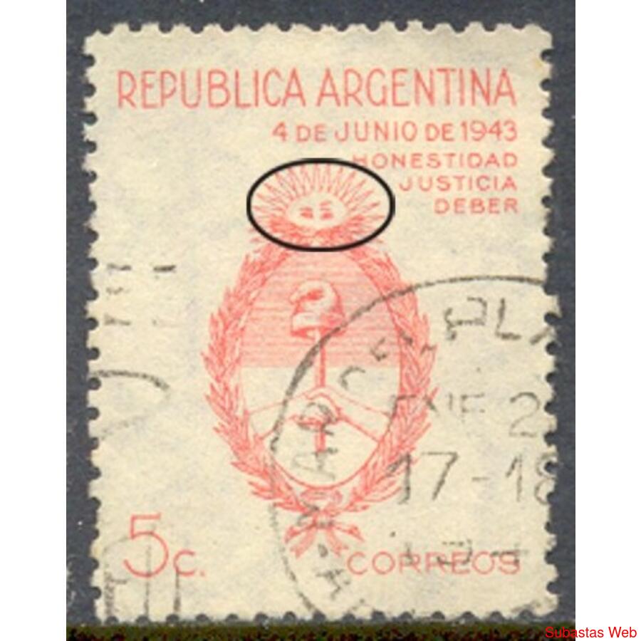 ARGENTINA GJ899b. SELLO USADO CON VARIEDAD CATALOGADA U$10