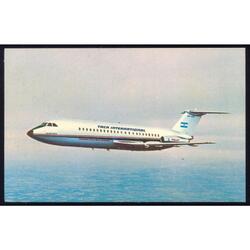 TACA AIRLINES  RARA y ANTIGUA POSTAL DEL JET BAC ONE-ELEVEN