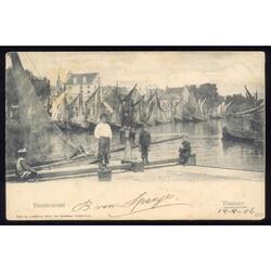 HOLANDA 1906 ANTIGUA POSTAL DEL PUERTO DE *VLISSINGEN** RARA