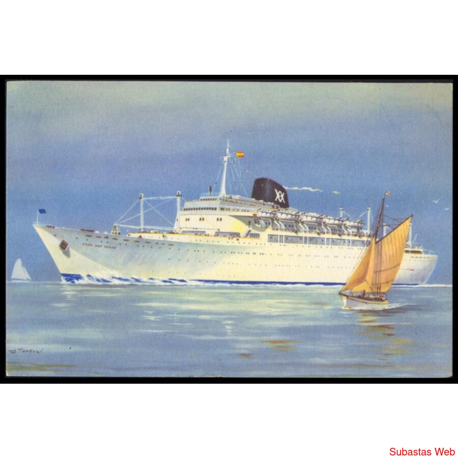 ESPAÑA SEVILLA TRANSATLÁNTICO CABO SAN ROQUE LUJOSA POSTAL!!