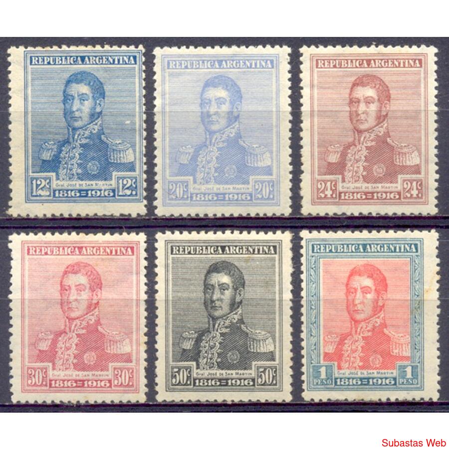 ARGENTINA GJ414, 415, 416, 417, 418 y 419 NUEVOS LUJO $24.50