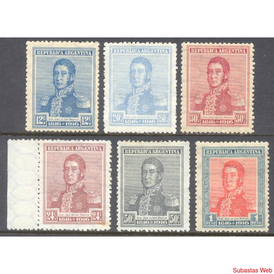 ARGENTINA GJ414, 415, 416, 417, 418 y 419 NUEVOS MB. $24.50