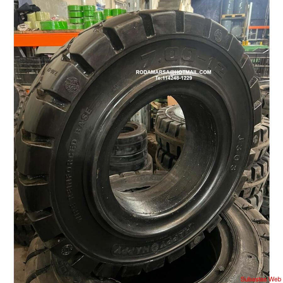 CUBIERTA maciza 7.00-12 importada J303 Rodamarsa tires