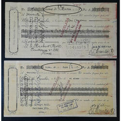 PERÚ 1947 DOS ANTIGUAS LETRAS DE CAMBIO. PAGARES. RARAS!!!!