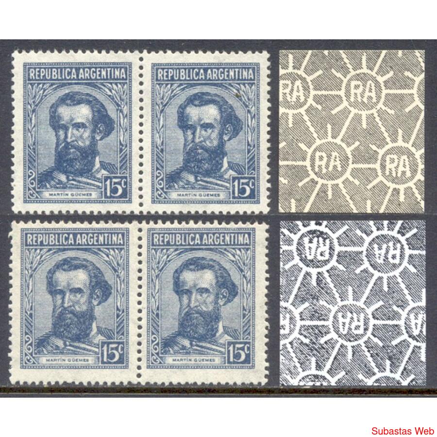 ARGENTINA 883b PAREJAS MINT RR NÍTIDOS INVERTIDOS U$4.00