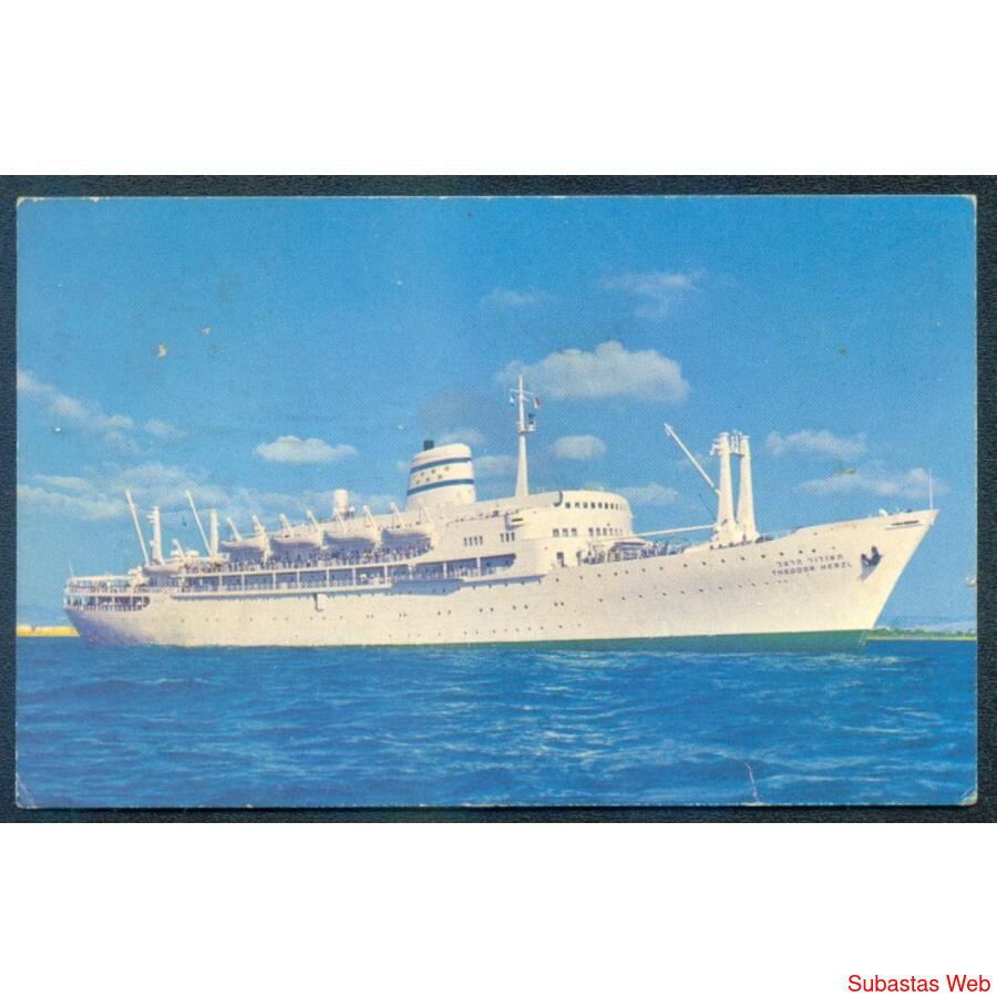 ISRAEL 1969 ANTIGUA POSTAL TRANSATLÁNTICO **THEODOR HERLZ**